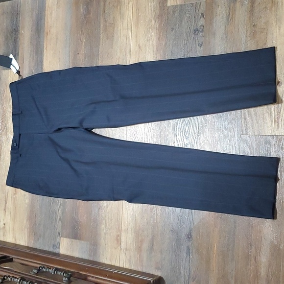 DKNY NWT Vitale Barberis Canonico wool blue on blue pin striped dress pants